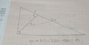 70* 25=250-180=70