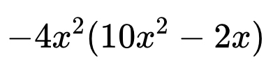 -4x^2(10x^2-2x)