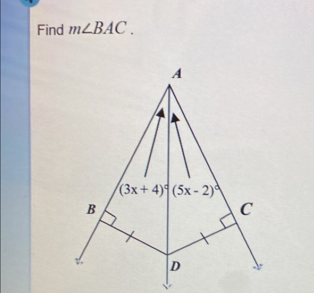 Find m∠ BAC.