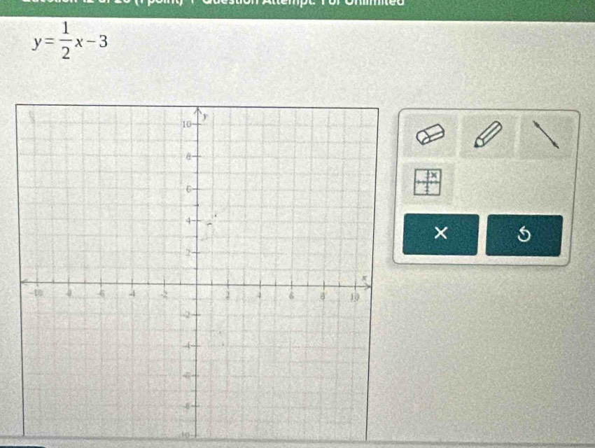 y= 1/2 x-3
× 
do