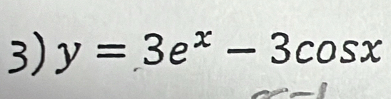 y=3e^x-3cos x