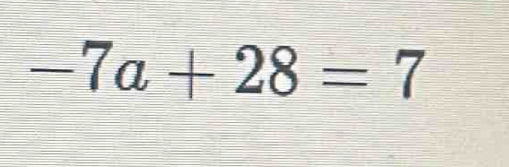 -7a+28=7