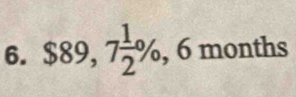 $89,7 1/2 % ,6m onths