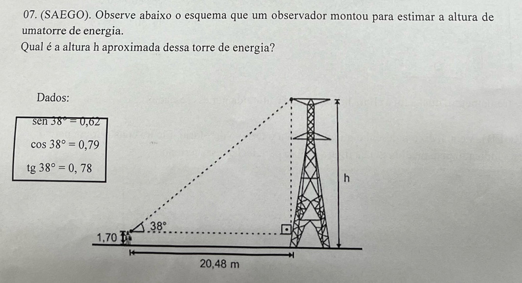 Resolvido:(SAEGO). Observe abaixo o esquema que um observador montou ...