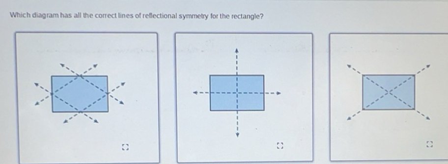 Gelöst:Which diagram has all the correct lines of reflectional symmetry ...
