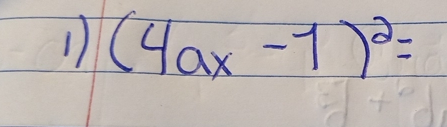 (4ax-1)^2=