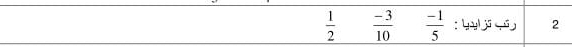  1/2   (-3)/10   (-1)/5  : 2