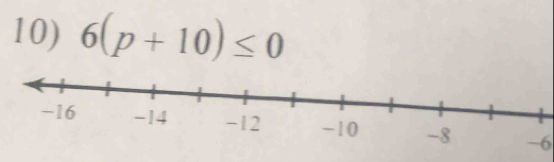 6(p+10)≤ 0
-6