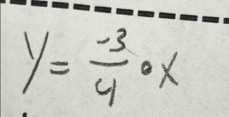 y= (-3)/4 · x