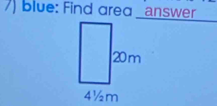 blue: Find area _answer