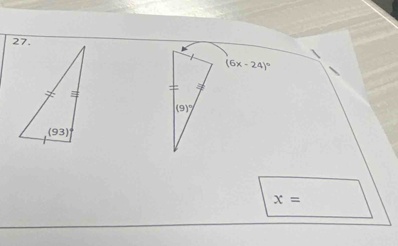 (6x-24)^circ 
x=