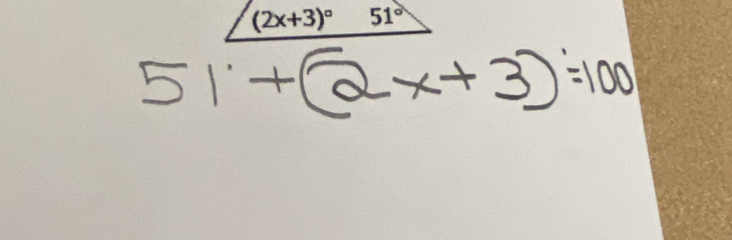 (2x+3)^circ  51°