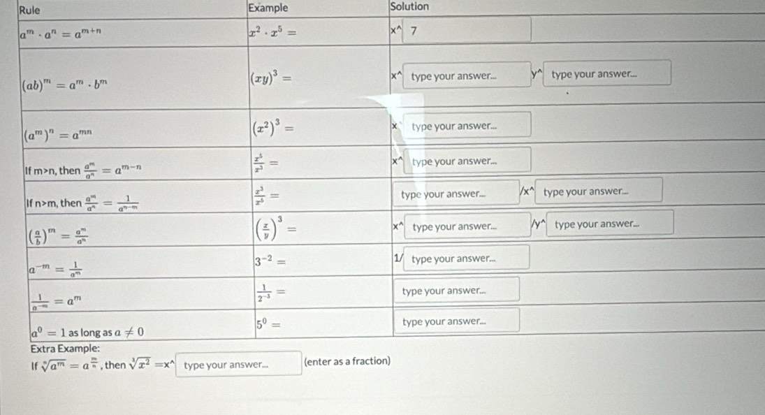 Rule Example Solution