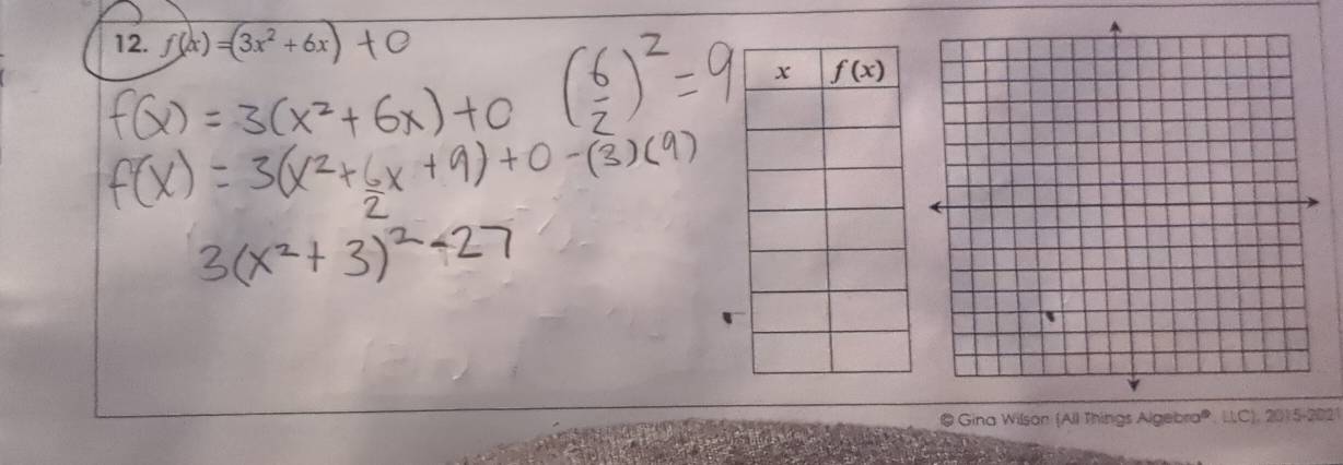 f(x)=(3x^2+6x
@ Gina Wilson (All Things Algebra®, LLC), 2015-2021