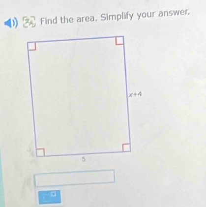 Find the area. Simplify your answer.
a