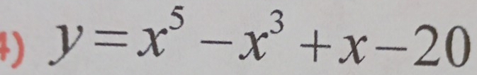 y=x^5-x^3+x-20