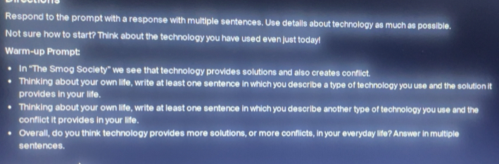 Solved: Respond to the prompt with a response with multiple sentences ...