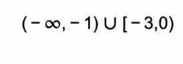 (-∈fty ,-1)∪ [-3,0)