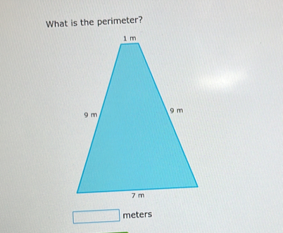 What is the perimeter?
meters