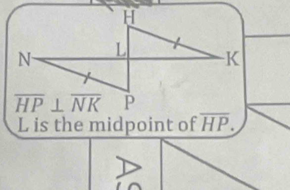 is the midpoint of overline HP.