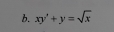 xy'+y=sqrt(x)