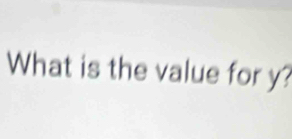 What is the value for y?