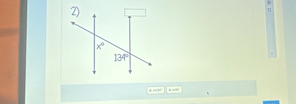 x=134° 12x=46°