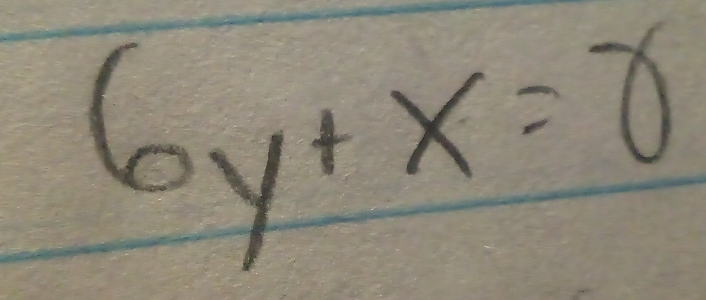 6y+x=0