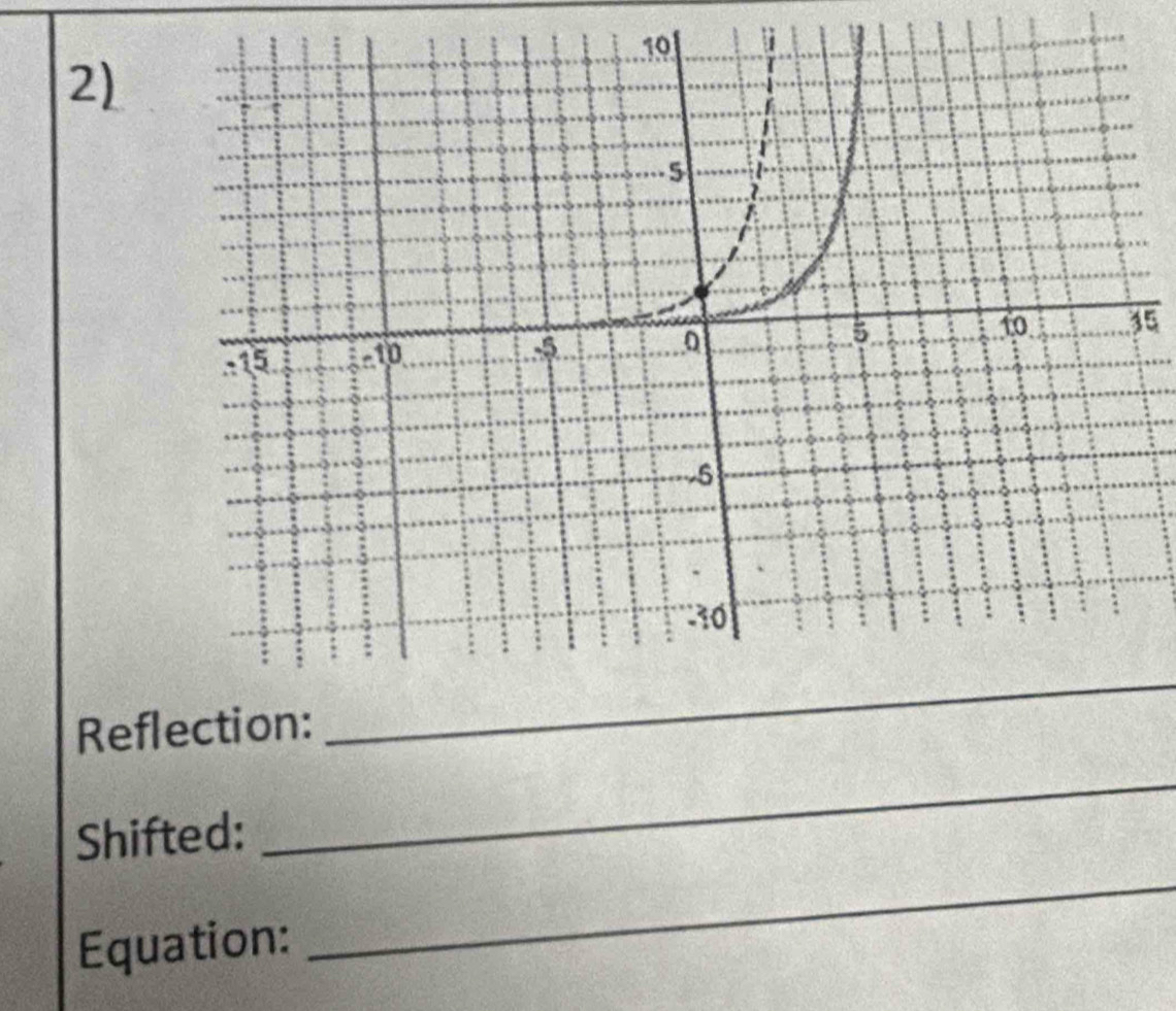 Reflection: 
_ 
Shifted: 
_ 
Equation: 
_