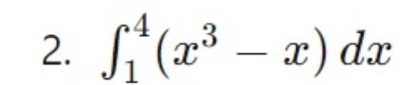 ∈t _1^(4(x^3)-x)dx