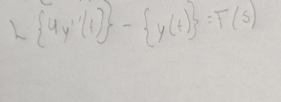 - 4y'(t) - y(t) =F(s)