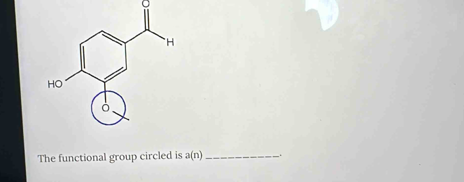 The functional group circled is a(n) _