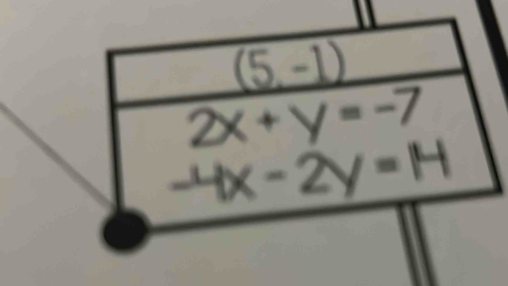 (5,-1)
x+y=-7