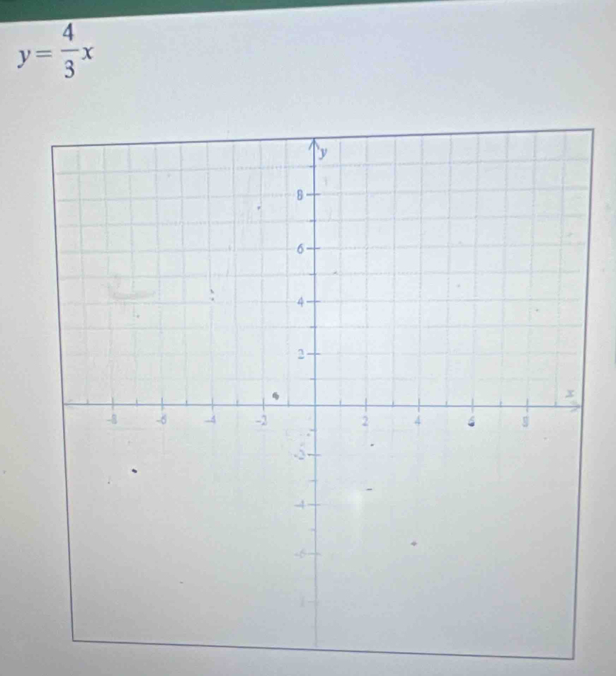 y= 4/3 x