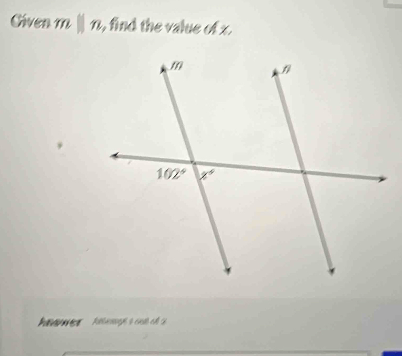 Civen 1| a □ 11 , find the value of x.