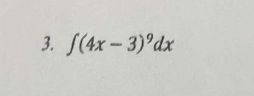 ∈t (4x-3)^9dx