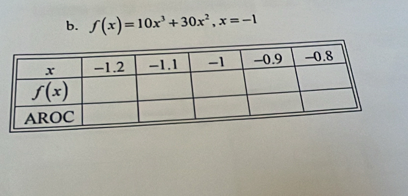 f(x)=10x^3+30x^2,x=-1