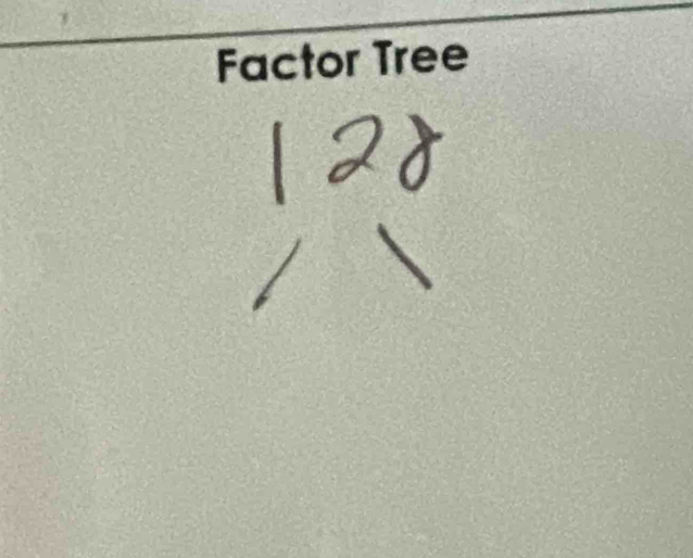 Factor Tree