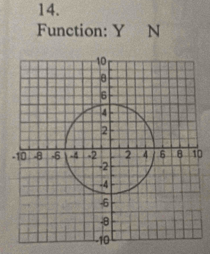 Function: Y N 
0