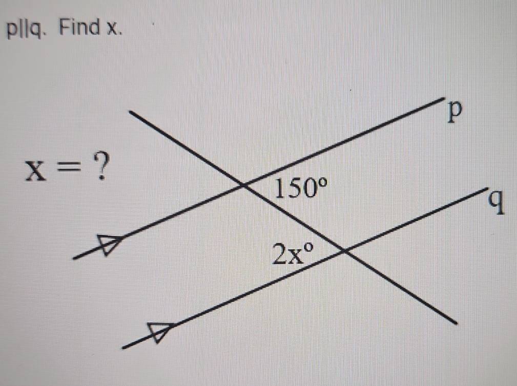 p||q. Find x.