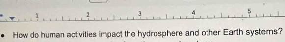 How do human activities impact the hydrosphere and other Earth systems?