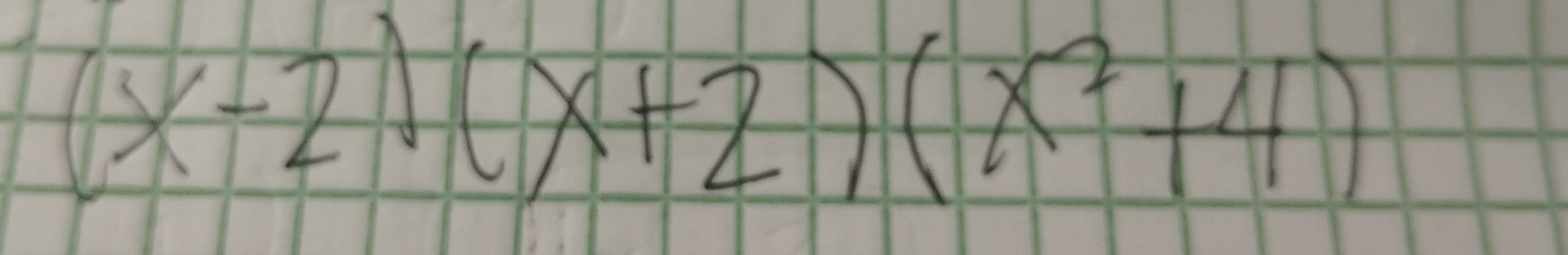 (x-2)(x+2)(x^2+4)