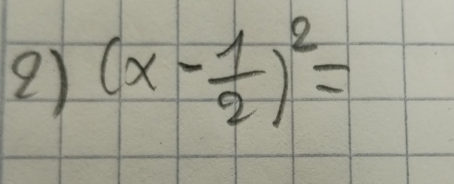 (x- 1/2 )^2=