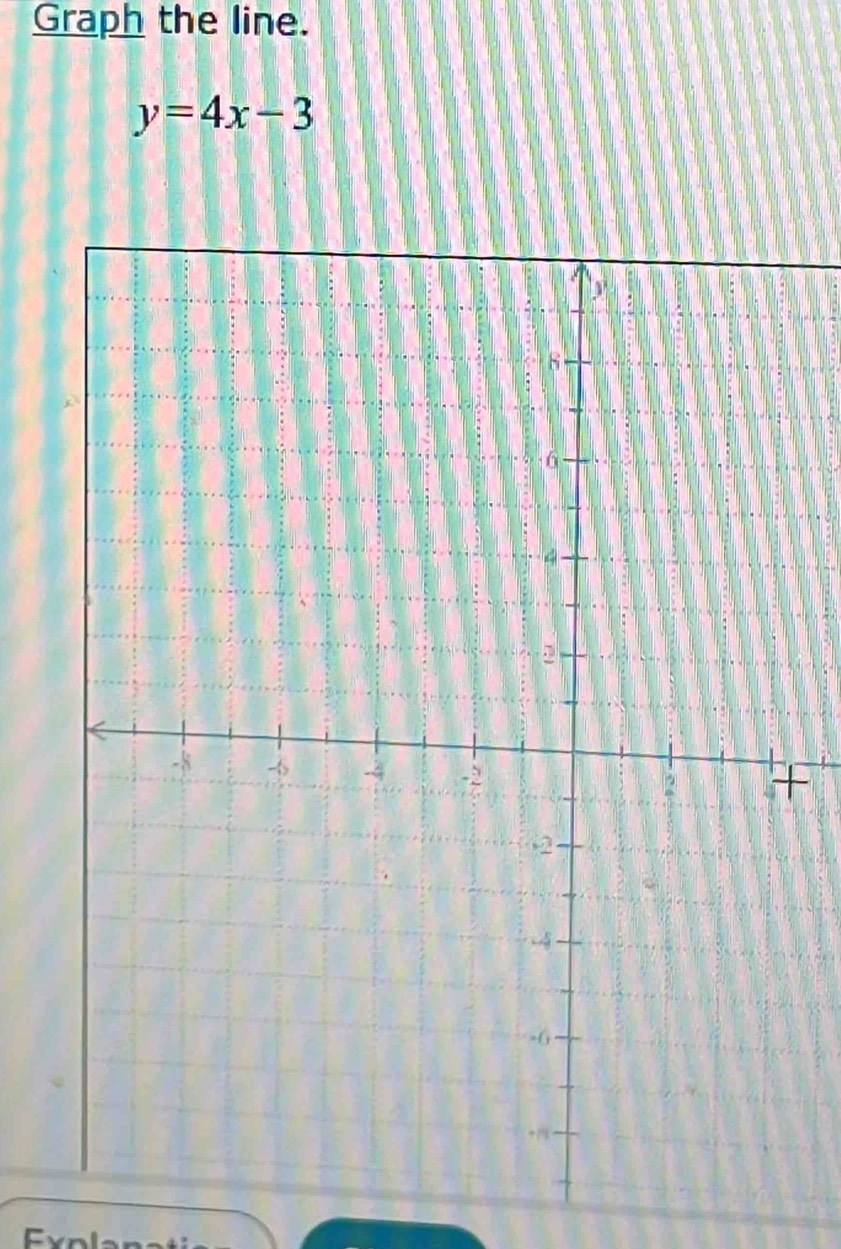 Graph the line.
y=4x-3
+