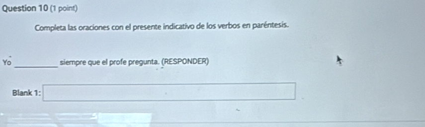 Solved: Completa las oraciones con el presente indicativo de los verbos ...