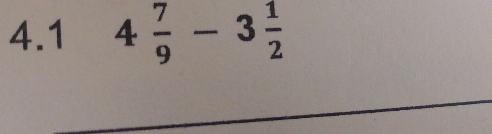 4.1 4 7/9 -3 1/2 