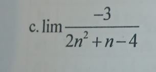 limlimits  (-3)/2n^2+n-4 