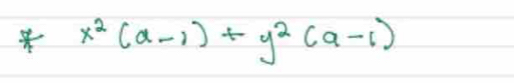 x^2(a-1)+y^2(a-1)