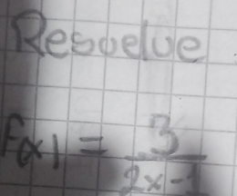 Respelve
f(x)= 3/2x-1 