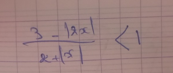  (3-|2x|)/x+|x| <1</tex>